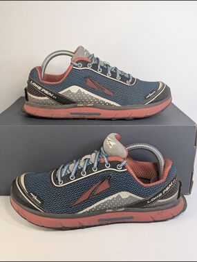 Altra Lone Peak 2.5 Women's Trail Running Shoes Blue Red Zero Drop Fits Size 8